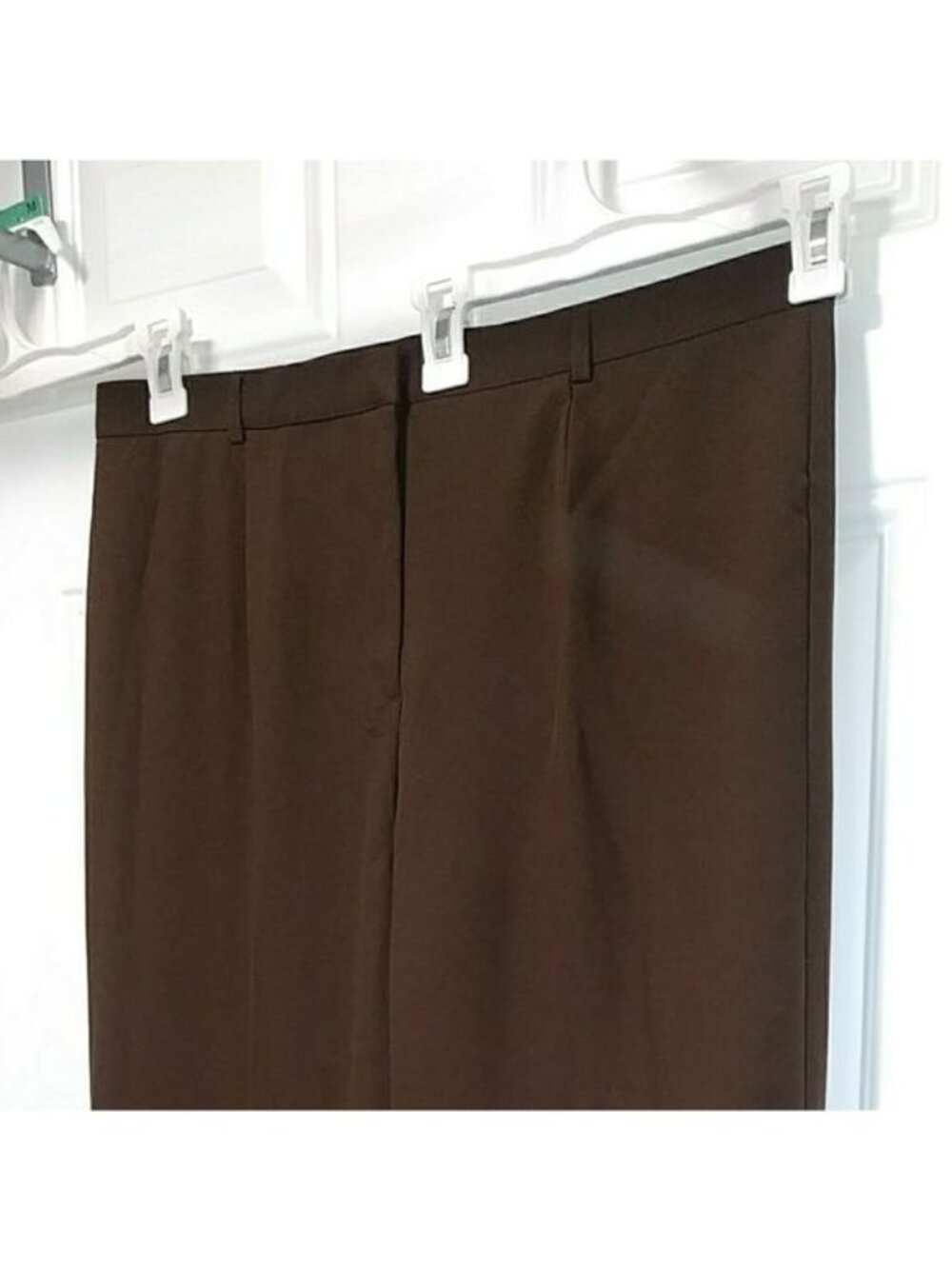 White Stag Brown Straight Leg Dress Pants Size 12 Lagenlook Preppy - Picture 12 of 13